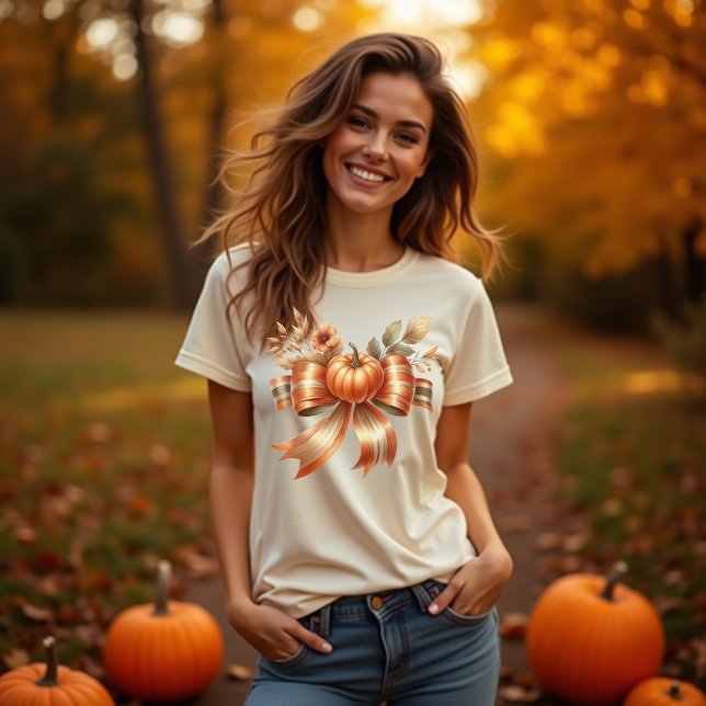 Camisa de Ação de Graças com Arco de Abóbora Vibra (Criador carregado)