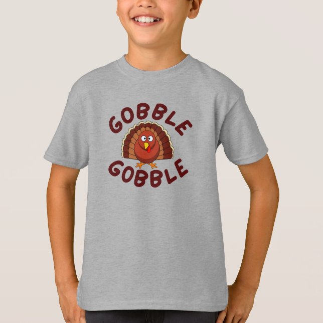 Camisa de Ação de Graças Gobble Gobble (Frente)