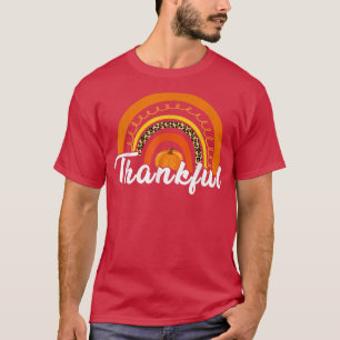 Camisa de Ação de Graças Leopard Rainbow para Wo