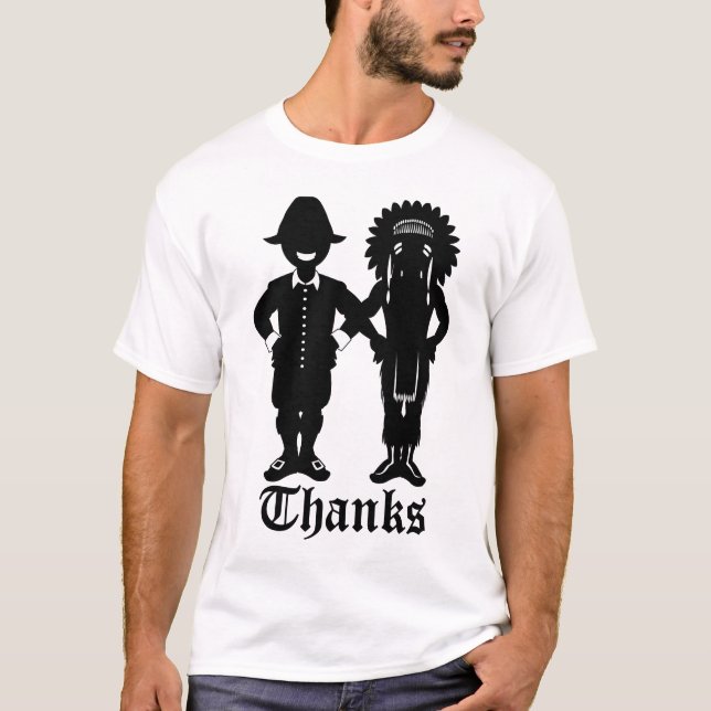 Camisa de Ação de Graças Masculina Trendy Holiday  (Frente)