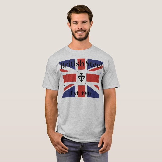 Camisa de aço britânica da motocicleta (Frente Completa)