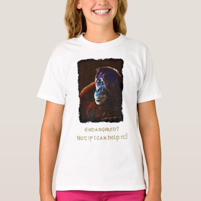 Camisa de adeptos da vida selvagem de Orangutanos  (Frente)