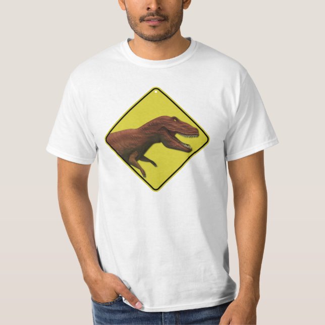 Camisa de advertência do dinossauro (Frente)