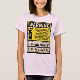 Camisa de advertência do governo