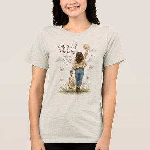 Camisa de água-forte de Cowgirl Ocidental