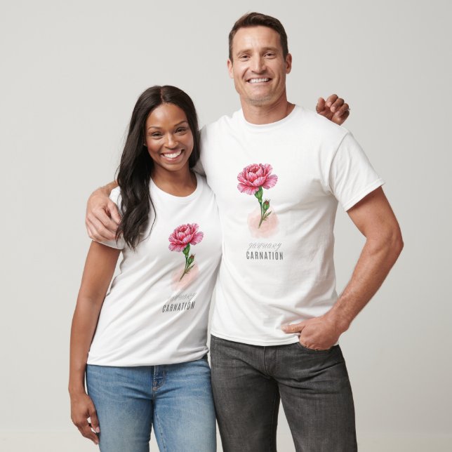 Camisa de Água-forte de Cravo de Nascimento de Jan (Unissex)