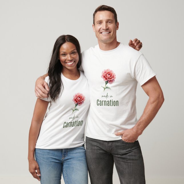 Camisa de água-forte de flor de nascimento de crav (Unissex)