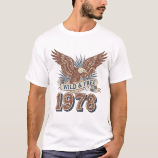 Camisa de Águia Selvagem e Livre 1978 Vintage | Re