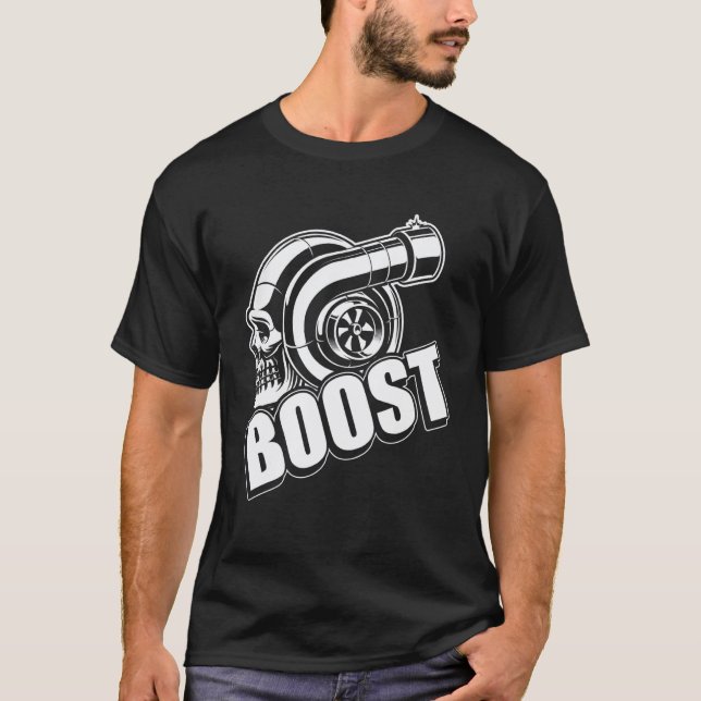 Camisa de Ajuste de Carro Boost Mecânico Real 1 (Frente)