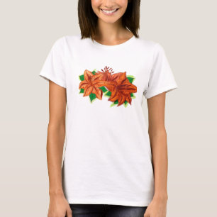 Camisa de alça das flores de lily