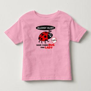 Camisa de Alerta de Alergia a Amendoim Ladybug