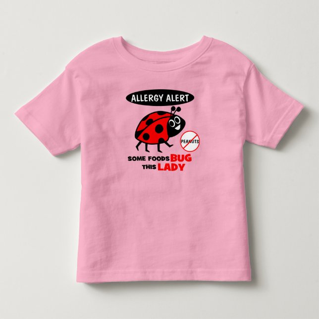 Camisa de Alerta de Alergia a Amendoim Ladybug (Frente)