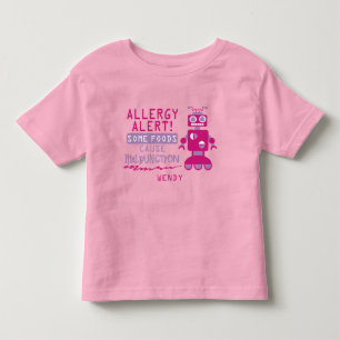 Camisa de Alerta de Alergia Alimentar para Robô Ro