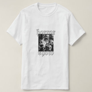 Camisa de algodão branca de Verão com o horror mos