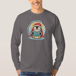 Camisa de Algodão Manga Longa Pinguim de Contos Má