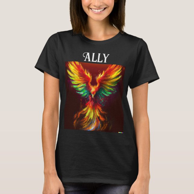Camisa de Ally de Tinta Phoenix em Papel (Frente)