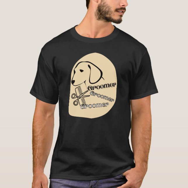 Camisa De Almofada De Arte De Pet Groomer (Frente)