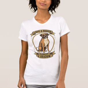 Camisa de Amante de Cachorro Boxer com Gravação Vi