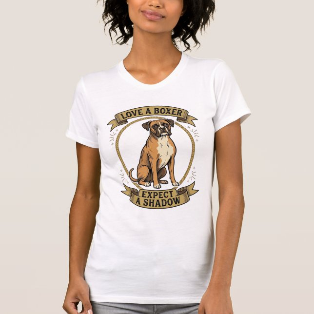 Camisa de Amante de Cachorro Boxer com Gravação Vi (Frente)