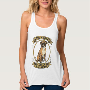 Camisa de Amante de Cachorro Boxer com Gravação Vi