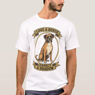 Camisa de Amante de Cão Boxer com Gravação Vintage