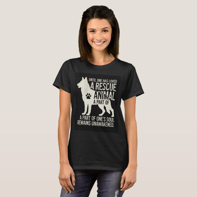 Camisa de Amante de Cão de Resgate – Presente para (Frente Completa)