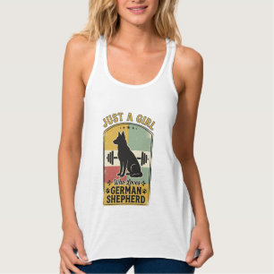 Camisa de amante de cão vintage de menina Pastor A