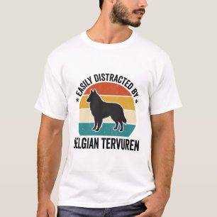 Camisa de amante de cão vintage Tervuren Belga Des