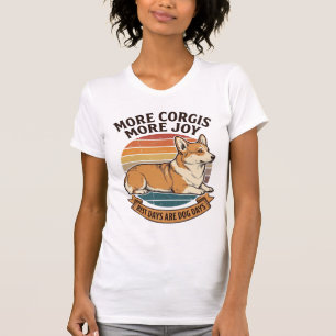 Camisa de Amante de Corgi Estampa Vintage Citação