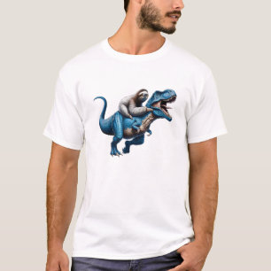 Camisa de Amante de Dinossauro T-Rex Montando Preg