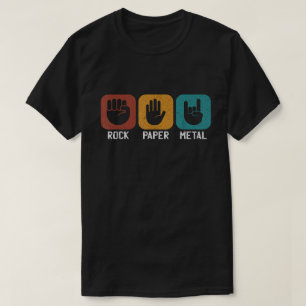 Camisa de Amante de Música Divertida de Rock Paper