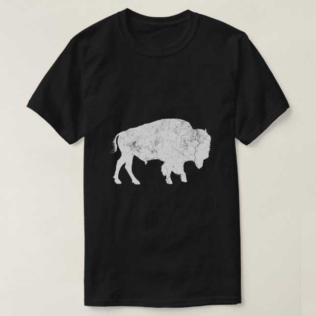 Camisa de Amante de os animais do Buffalo Retroati (Frente do Design)