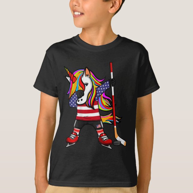 Camisa de Amantes de Hóquei no Gelo Unicórnio Dabb (Frente)