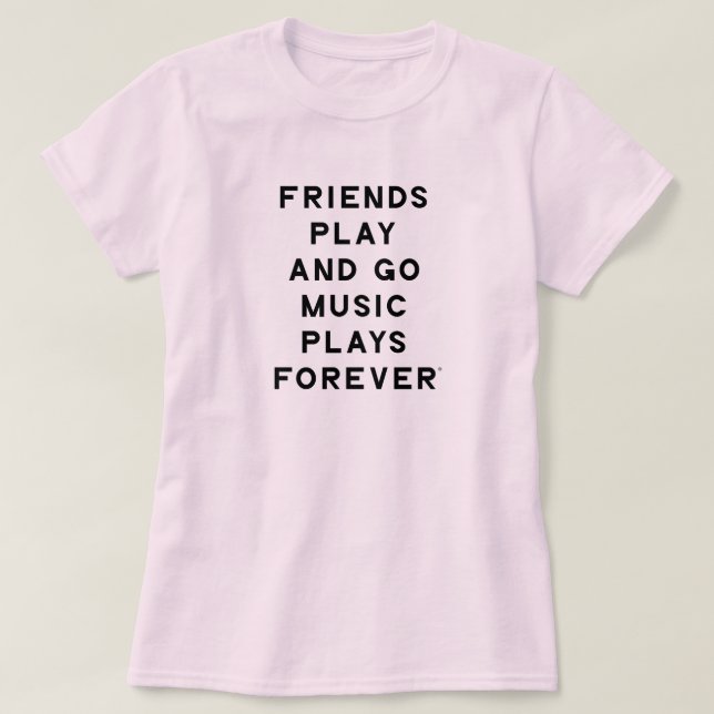Camisa de Amigos e Música Mulheres (Frente do Design)