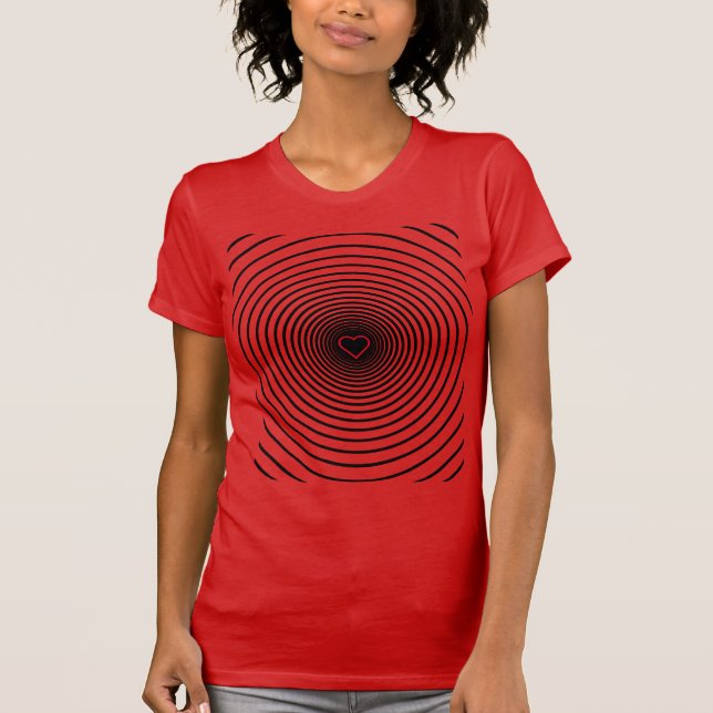 Camisa de Amor com Coração ou Escolher Cor (Frente)