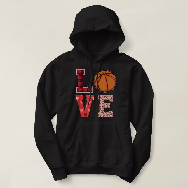 Camisa De Amor Com Dia de os namorados De Basquete (Frente do Design)