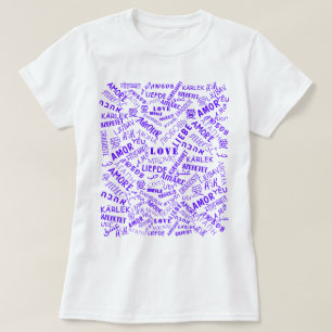 Camisa De Amor - Multiidioma - Adicione Suas Cores