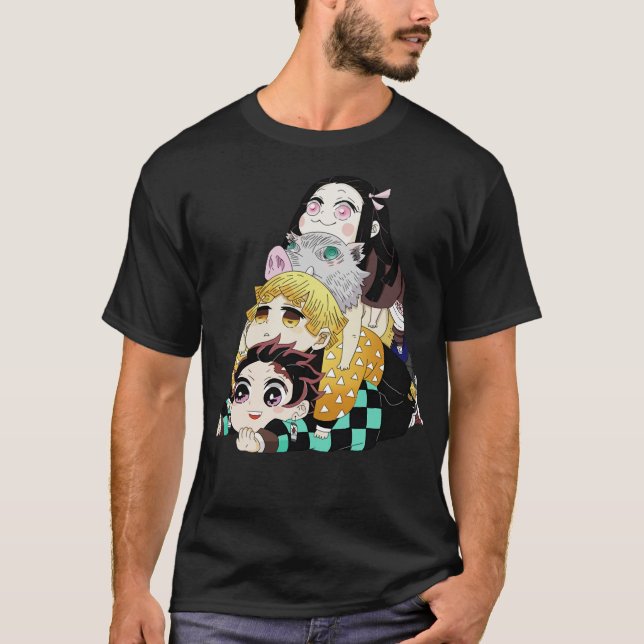 Camisa de Animação Demon Slayer Nezuko Kimetsu No  (Frente)