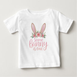 Camisa de aniversariante de um ano para menina com
