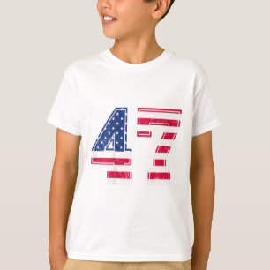Camisa de Aniversário 47 Bandeira EUA Jersey de Ti