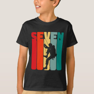 Camisa de Aniversário 7 Anos Escalando Camisa de 7