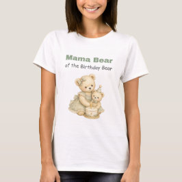 Camisa de Aniversário da Mamãe Urso
