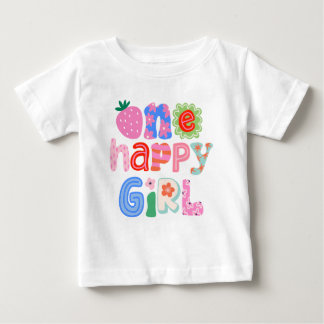 Camisa de Aniversário de 1 Ano de Uma Menina Feliz