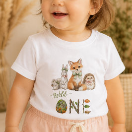 Camisa de aniversário de 1 ano para bebês com anim