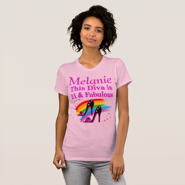 CAMISA DE ANIVERSÁRIO DE 21 ANOS PERSONALIZADA DE  (Frente Completa)