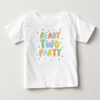 Camisa de Aniversário de 2 Anos Ready Two Party Bo