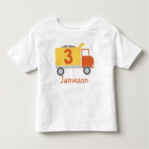 Camisa de aniversário de 3 anos do Caminhão de Con