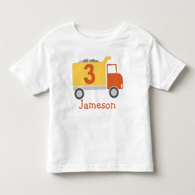 Camisa de aniversário de 3 anos do Caminhão de Con (Frente)