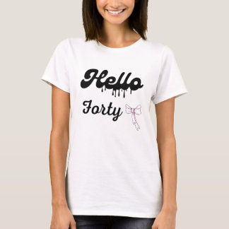 Camisa de aniversário de 40 anos fofo para meninas