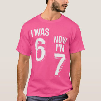 Camisa de Aniversário de 7 Anos era 6 Agora Eu Ten